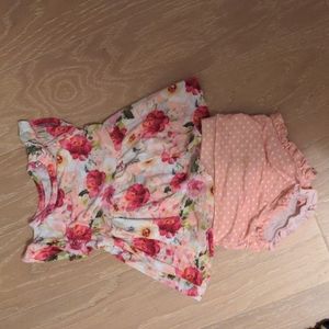 Posh Peanut Floral Pink Matching Set